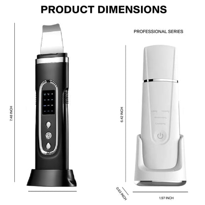 Ultrasonic Cleanser Skin Scrubber Face Spatula, Skin Spatula Pore Cleaner Blackhead Remover Tools for Facial Deep Cleansing, Skin Exfoliating Tool