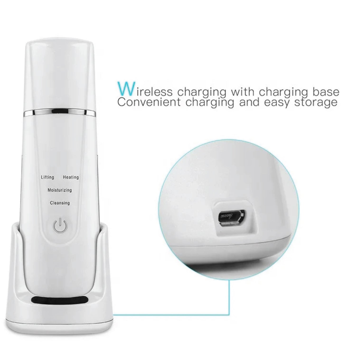 Ultrasonic Cleanser Skin Scrubber Face Spatula, Skin Spatula Pore Cleaner Blackhead Remover Tools for Facial Deep Cleansing, Skin Exfoliating Tool