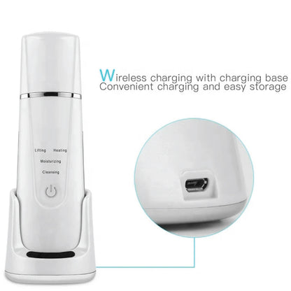 Ultrasonic Cleanser Skin Scrubber Face Spatula, Skin Spatula Pore Cleaner Blackhead Remover Tools for Facial Deep Cleansing, Skin Exfoliating Tool